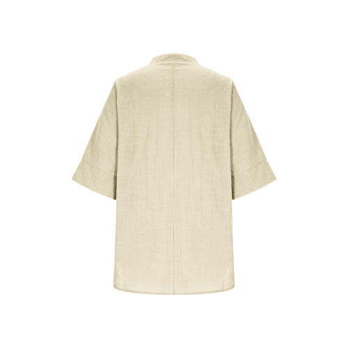 Women’s 3/4 Sleeve Linen-Texture Blouse