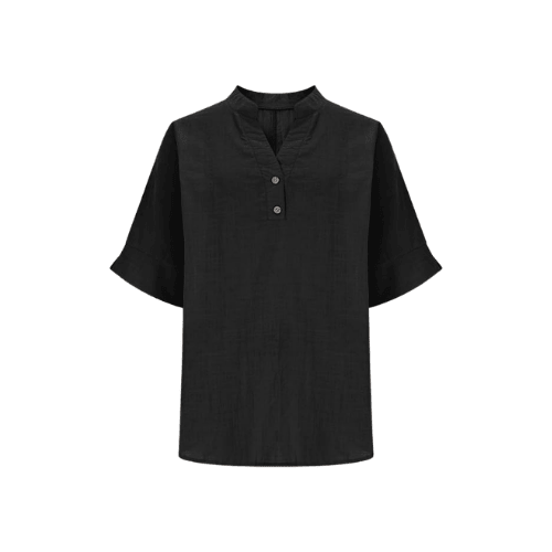 Women’s 3/4 Sleeve Linen-Texture Blouse