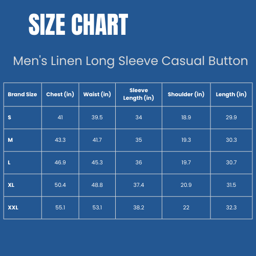 Men’s Long Sleeve Cotton-Linen Striped Shirt