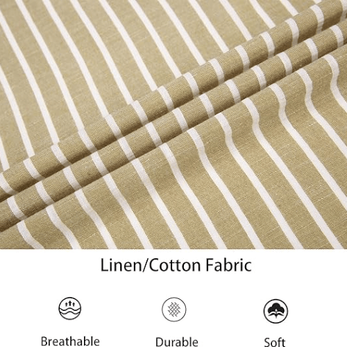 Men’s Long Sleeve Cotton-Linen Striped Shirt