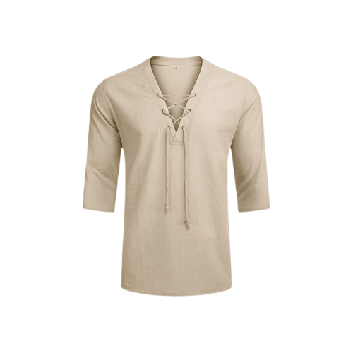 Men’s Cotton-Linen Hippie Beach Shirt