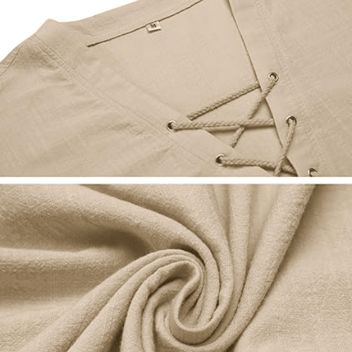 Men’s Cotton-Linen Hippie Beach Shirt