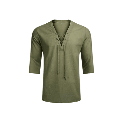 Men’s Cotton-Linen Hippie Beach Shirt