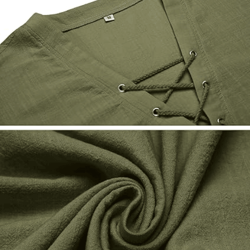 Men’s Cotton-Linen Hippie Beach Shirt