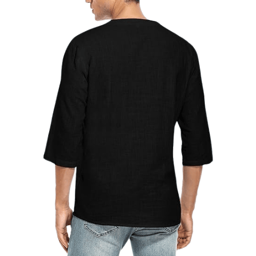 Men’s Cotton-Linen Hippie Beach Shirt