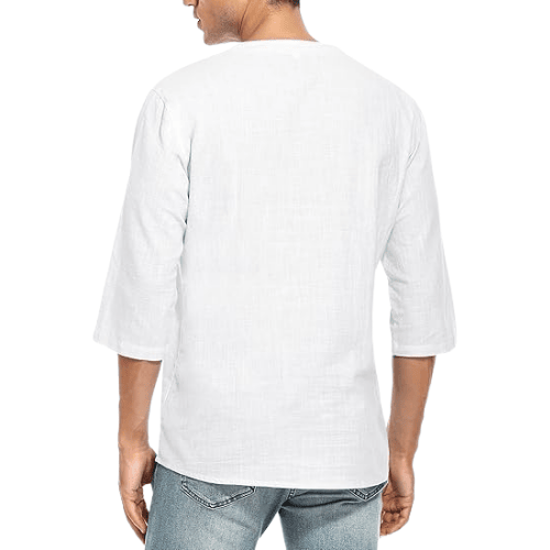 Men’s Cotton-Linen Hippie Beach Shirt