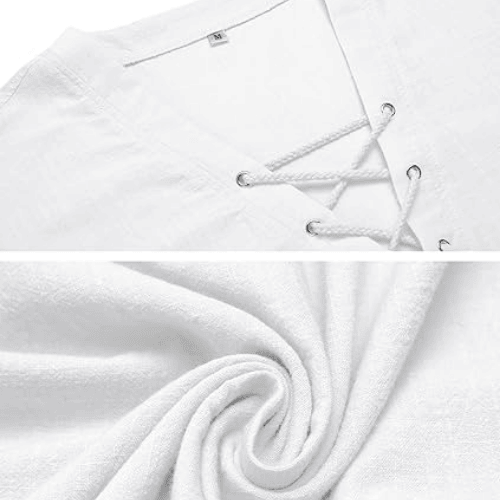 Men’s Cotton-Linen Hippie Beach Shirt