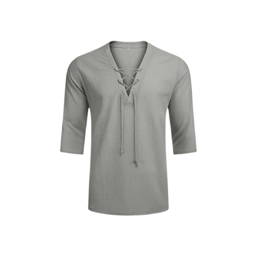 Men’s Cotton-Linen Hippie Beach Shirt