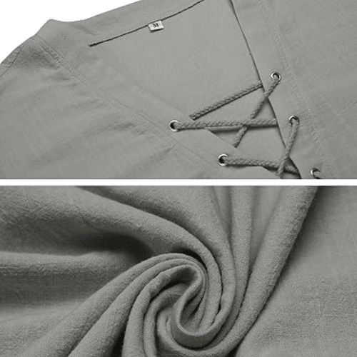 Men’s Cotton-Linen Hippie Beach Shirt