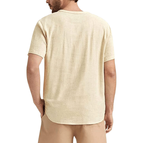 Men’s Cotton-Linen Henley Shirt