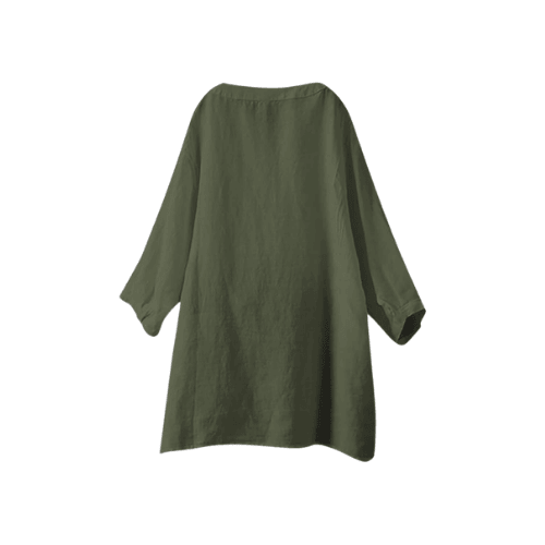 Women's Summer Cotton Linen Tops – Trendy Short Sleeve Button-Up V-Neck Shirts