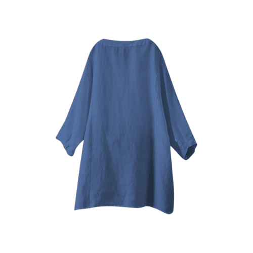 Women's Summer Cotton Linen Tops – Trendy Short Sleeve Button-Up V-Neck Shirts