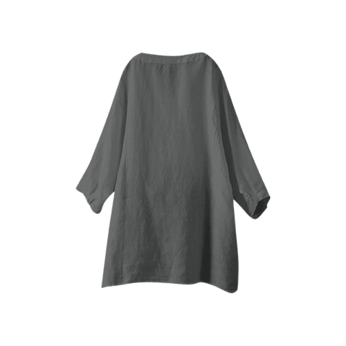 Women's Summer Cotton Linen Tops – Trendy Short Sleeve Button-Up V-Neck Shirts