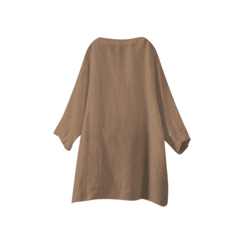 Women's Summer Cotton Linen Tops – Trendy Short Sleeve Button-Up V-Neck Shirts