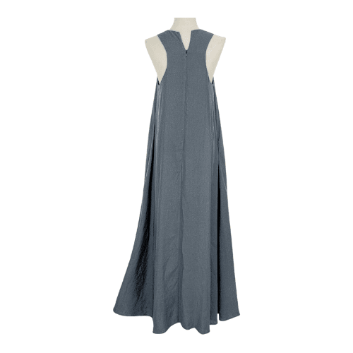 Modern "Ethereal Linen" Maxi – Sleeveless Racerback Minimalist Dress